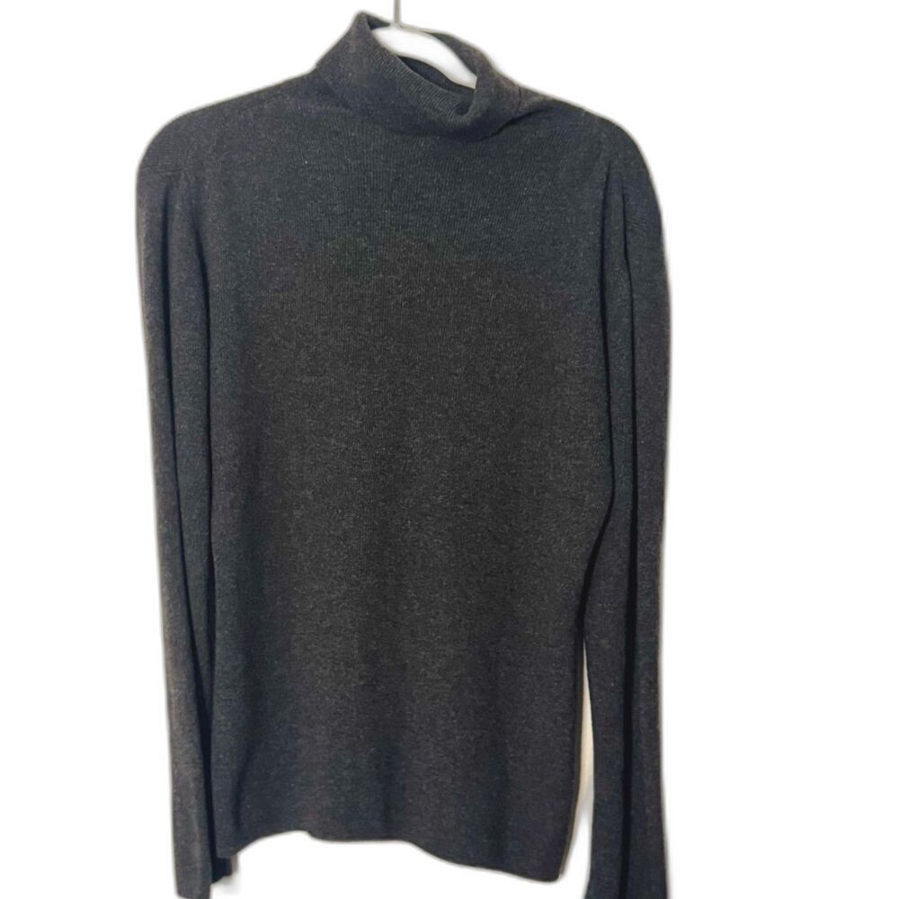 Banana Republic 100% Cashmere Turtleneck Sweater Women’s M Charcoal Soft Lux
